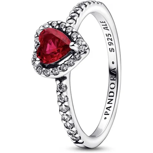 Pandora Original Anillo Corazon Elevado Rojo Meses Sin Inter s pandora-original-anillo-corazon-elevado-rojo-meses-sin-inter-s