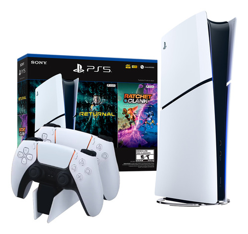 Sony PlayStation 5 Bundle + Base Slim CFI-2015 1TB Digital color blanco 2024