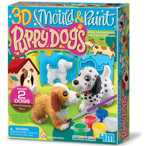 Kit De Manualidades Moldea Y Pinta Cachorros 3d