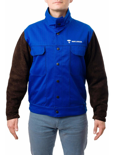 Waylander Chaqueta Soldadura Cuero Hibrido Fr Algodon