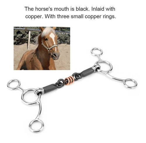 Imagen 7 de 9 de Mordaza De Mejilla Completa Horse Chew Broca De Acero Inoxid