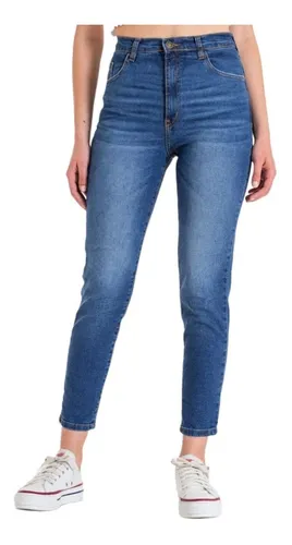 Jean Mujer Riffle Mom Fit Elastizado Sin Rotura Env o gratis