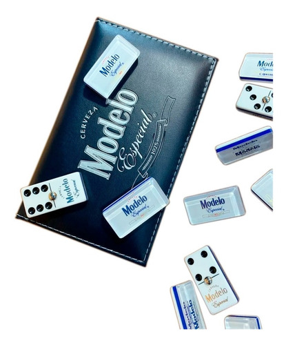 Domino Modelo Especial Estuche Azul + Portavaso Calavera # 6