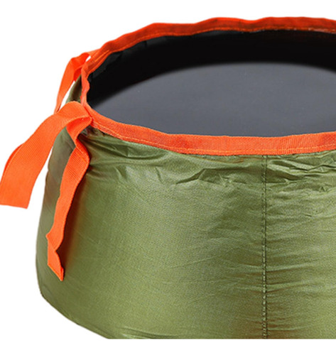 Cubo Plegable Camping Plegable Con Bolsa De Verde
