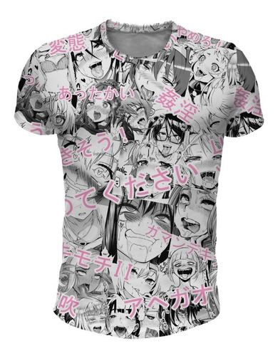 Imagen 1 de 2 de Remera Ahegao Mod 5 (full Print)