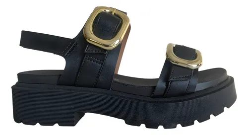 comprar Sandália Papete Vizzano Plataforma Tratorada Flatform