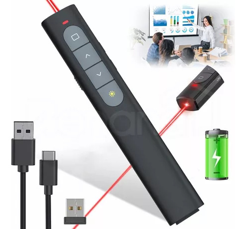 Caneta Power Point Laser Wireless Slides Apresentação Canva
