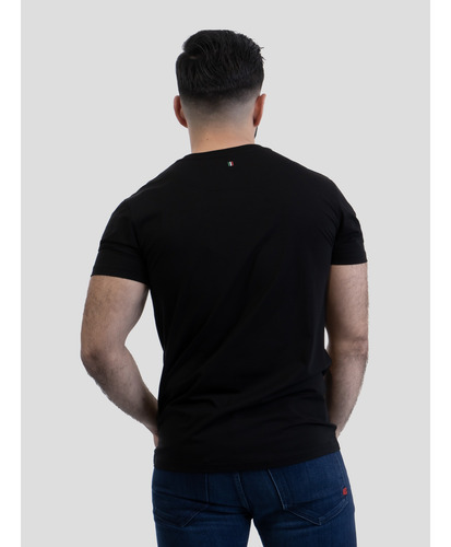 Pavi Italy Playera Negra Para Hombre Diseñ Discreto 04-5062n