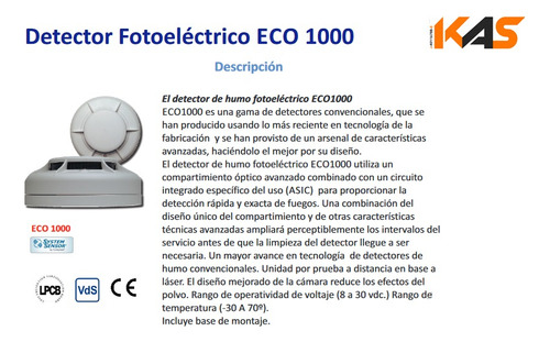 Detector Fotoeléctrico Eco1000 - Por Pedido