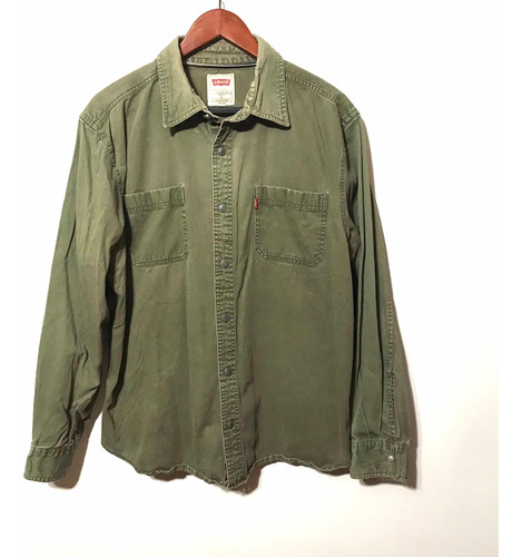 Camisa Levis Vintage Trashed Deslavada Retro Style Militar L
