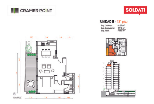 Venta Departamento 2  Ambientes - Belgrano, Cramer Point