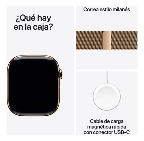 Apple Watch S10 Gps + Cellular 46mm M/l Titanio Color Oro Oro Estilo Milanés Oro Titanio, Oro