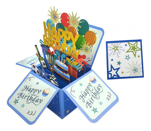 A Tarjeta De Feliz Cumpleaños Con Tarjeta De Notas Regalos