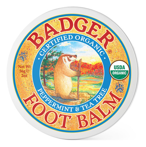 Badger Balsamo Para Pies, Arbol De Te Organico Y Aceite De O