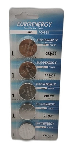 Pila Euroenergy Cr2477 Litio 3v Caja X100 Unid Casiocentro