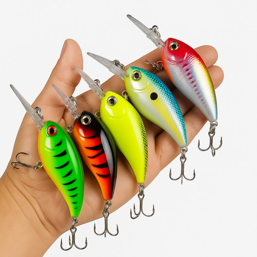 Paquete 5 Paletones Troleo Casteo Lobina Currican Pesca Color Variado