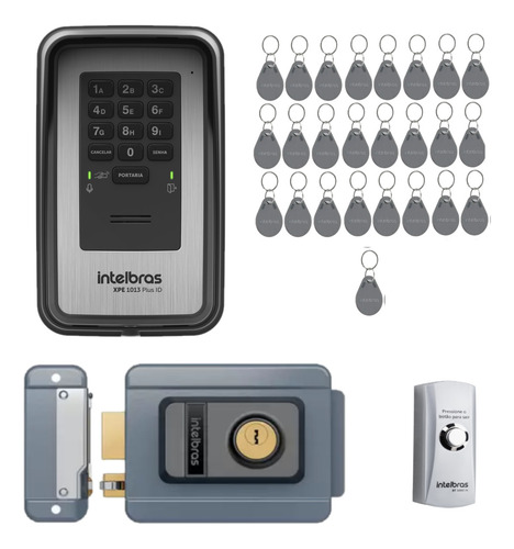 Kit Interfone Porteiro Coletivo Intelbras Sem Fio Tag Botão