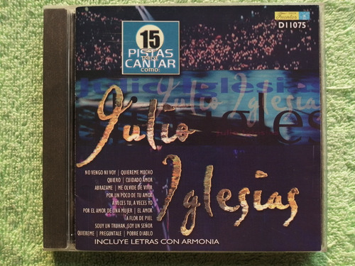 Eam Cd 15 Pistas Para Cantar Como Julio Iglesias 2001 Karaok