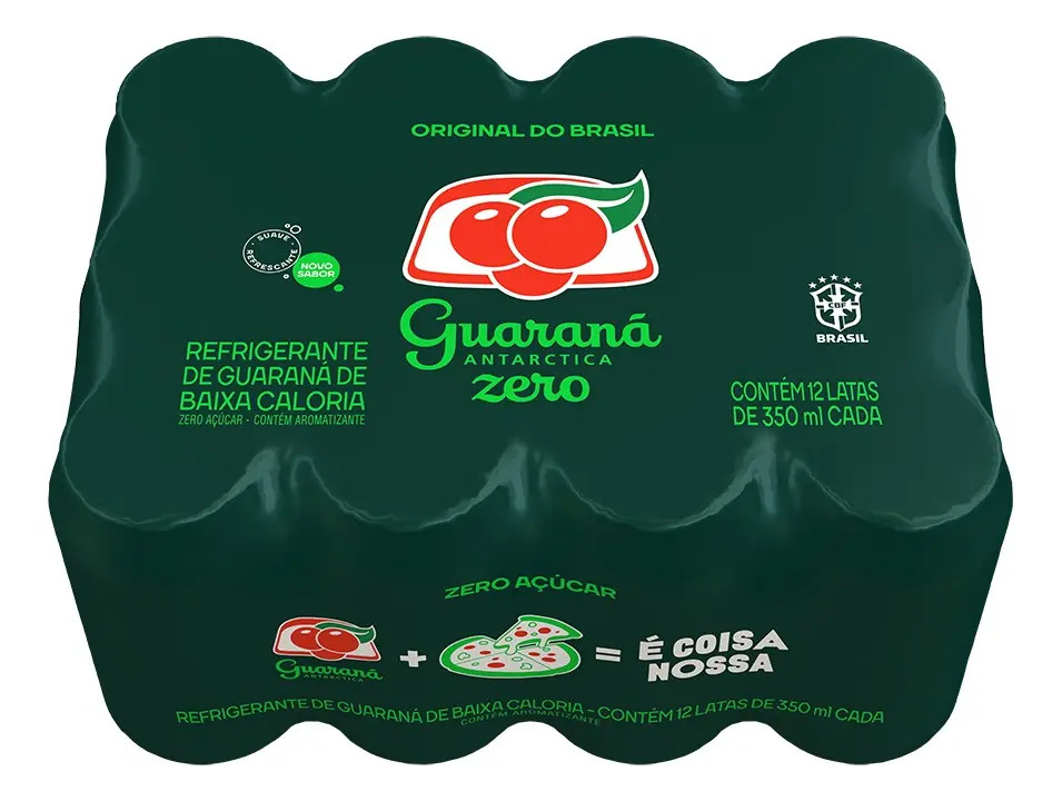 Pack Refrigerante Zero Açúcar Guaraná Antarctica Lata 12 Unidades 350ml Cada