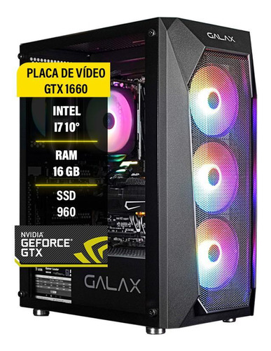 Pc Gamer Completo I7 10º 16gb Ssd 960 Gtx 1660