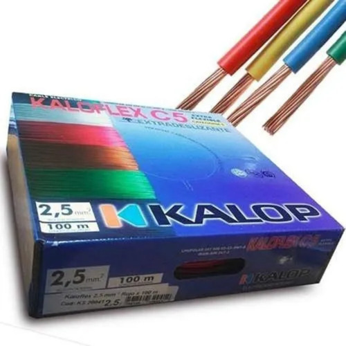 Imagen 1 de 1 de Cable Unipolar Kalop 2,5mm X 50mts Pack X 3 Colores