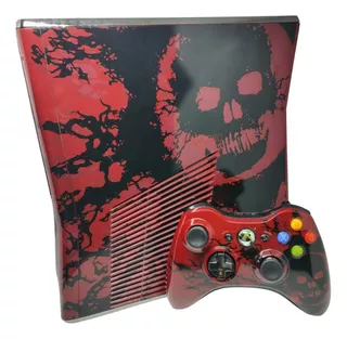 Console Xbox 360 Slim Edição Limitada Gears Of War 3 Completo