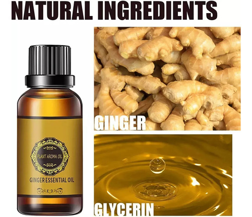 Esencial Aceite De Jengibre Para Drenaje Abdominal, Aceite