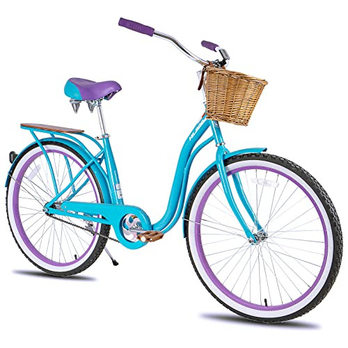 Hiland Bicicleta Cruiser De 26 Pulgadas Para Mujer, Velocida