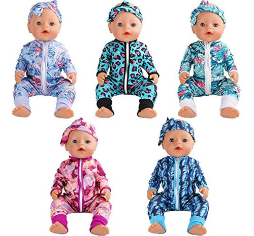 Sotogo 5 Juegos De Ropa Para Muñecas Para Bebes Monos Con