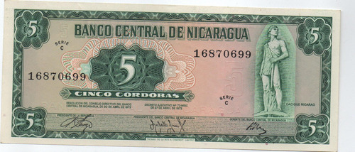 Nicaragua 5 Cordobas 1972