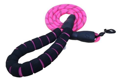 Guia Para Cão De Grande Porte Em Corda Resistente Em Cor Rosa