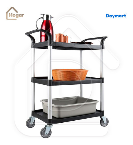 Carrito De Servicio 3 Niveles Con Ruedas Resistente Y Ligero