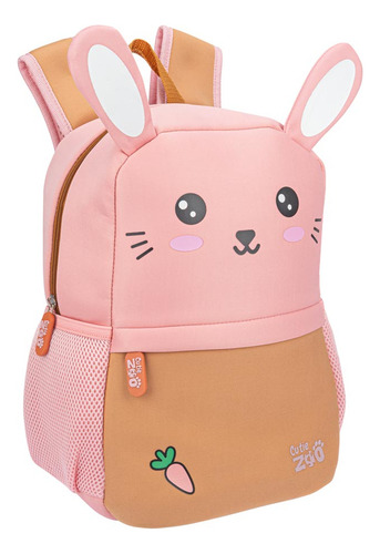 Mochila Escolar Cutie Zoo Rosa Bp34