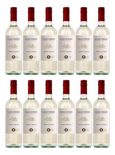 Oferta Kit Com 12 Vinho Giacondi Pinot Grigio Branco 750 Ml