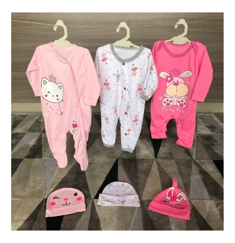 Set De Pijamas Con Gorritos Para Bebés