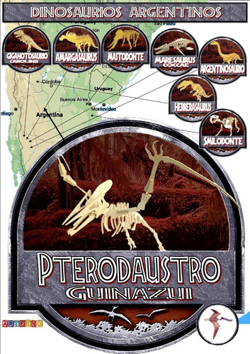 Imagen 2 de 3 de Pterodaustro Dinosaurios Argentinos Rompecabezas 3d P Armar