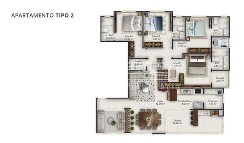 Imagem 4 de 14 de Veneza Residence - 4 Suites Quadra Mar Itapema - 2857