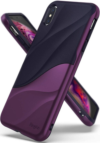 Forro Ringke Wave Purpura Único Anti Golpes iPhone XS / X