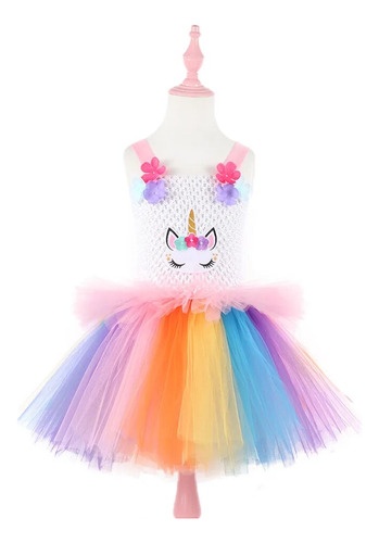 Disfraz De Arcoíris Para Niñas, Vestido De Princesa Hecho A
