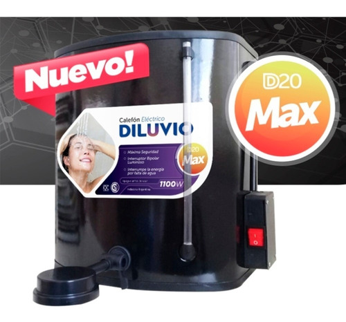 Imagen 3 de 6 de Ducha Electrica Calefon Diluvio 1100w 20 L Homologado