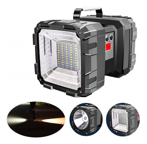 Linterna Reflector Super Potente Led Recargable 100000lm