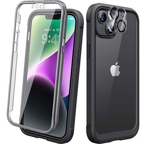 Funda 360 Touch Sensitive Carga Inalamb Para iPhone 14 Negra