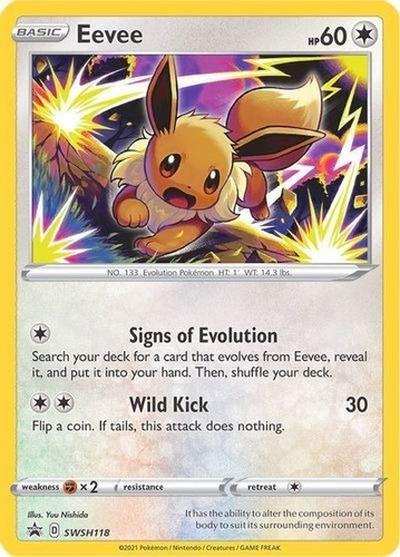 Eevee Promo Holo Raro Pokemon Promocional Tcg Original