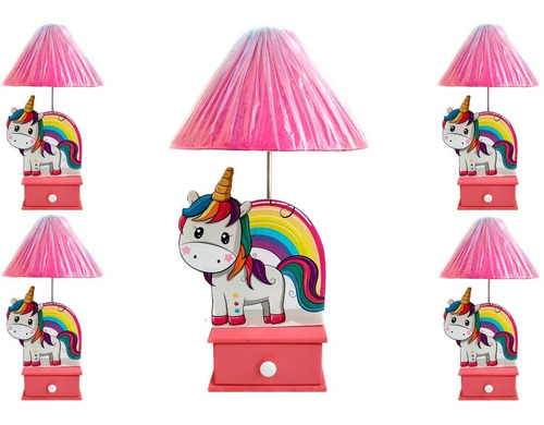 Paquete Lampara De Unicornio Arcoiris5 Piezas