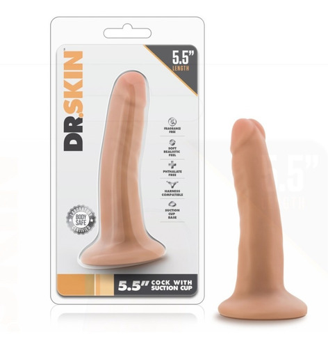 Consolador Dildo Dr Skin Cock Suction 5.5 Vanilla