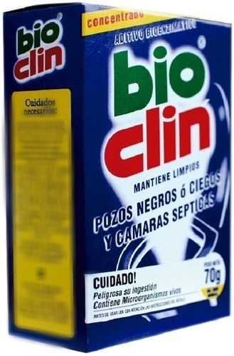 Bio Clin Bacterias  Cañerias Y Pozos 70 Grs X 24
