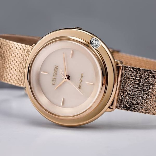 Imagen 3 de 5 de Citizen Eco Drive Ambiluna Rose Tone Em0643-50x ... Dcmstore