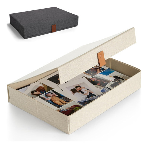 Zicoto Caja Decorativa De Almacenamiento De Fotos Con Tapa, 