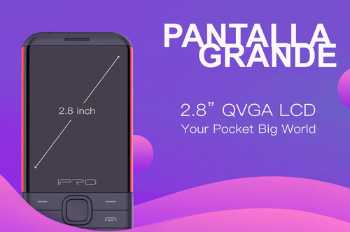 Celular Para Mayores Teclas Y Pantalla Grande 4g Ipro K3 Mp3 Negro