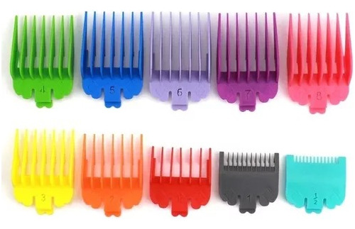 Kit 10 Pentes Para Máquina De Corte Colorido Wahl E Kemei